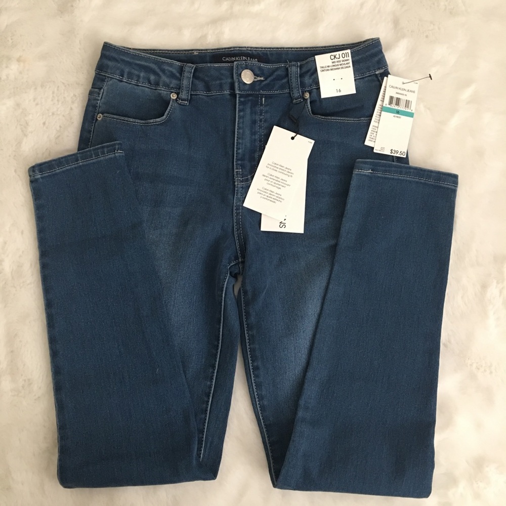 CALVIN KLEIN JEANS GIRLS Mid Rise Skinny